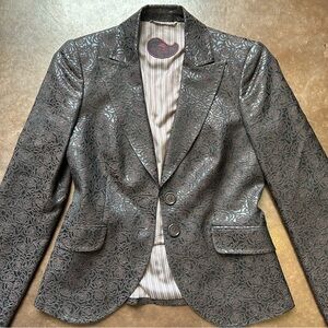 Etro- vintage Italian designer wool blend chocolate brown blazer, size 40